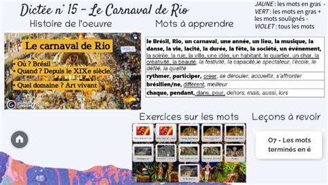 dicte le carnaval de rio cm2|15